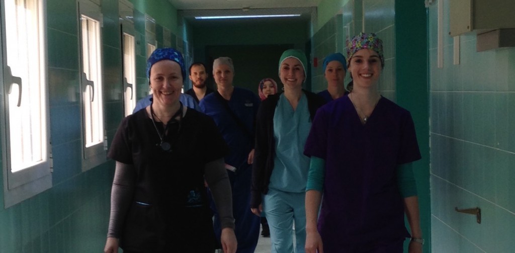 Volunteers in hospital