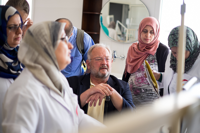 Dr. Novick collaborating with team